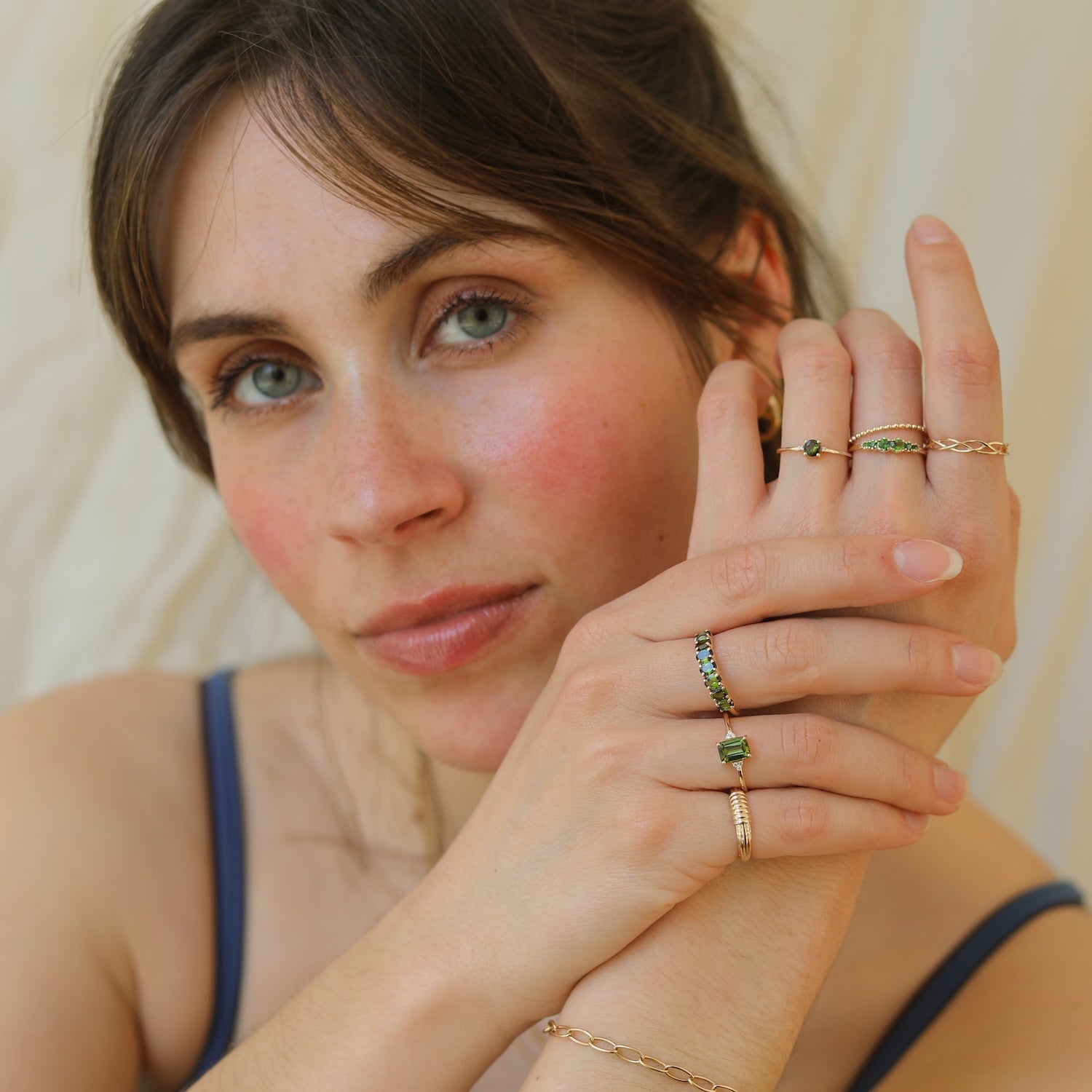 Lola Green Tourmaline ring | 9K