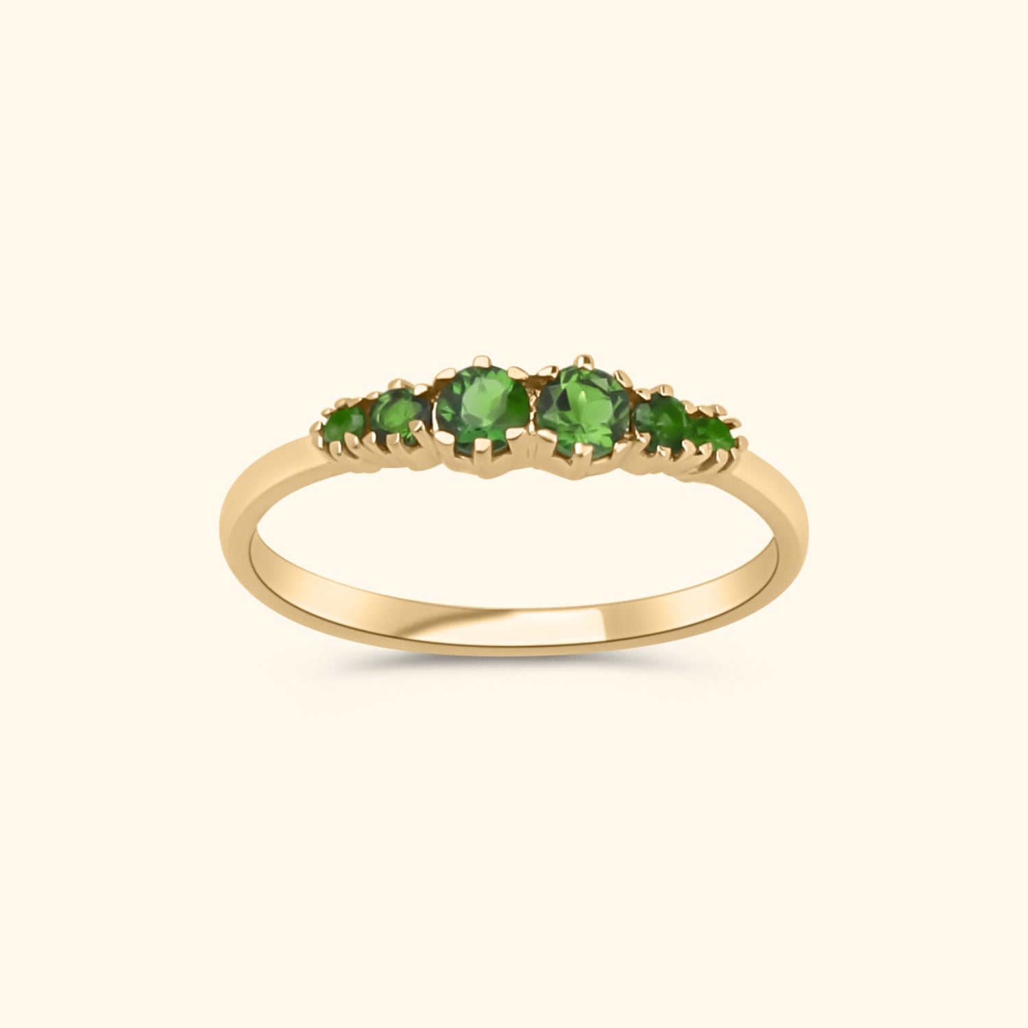 Lola Green Tourmaline ring | 9K